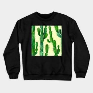 Watercolor cactus plant cactus pattern Crewneck Sweatshirt